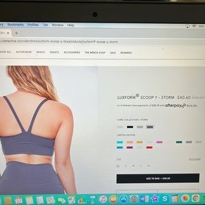 Set Active Luxform scoop y sports bra Small Storm